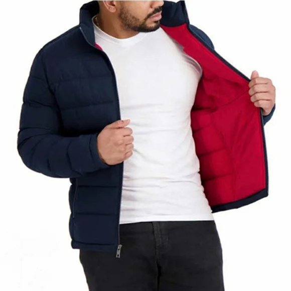 NWT Nautica Men’s Quilted Puffer Jacket BLUE - Picture 7 of 10
